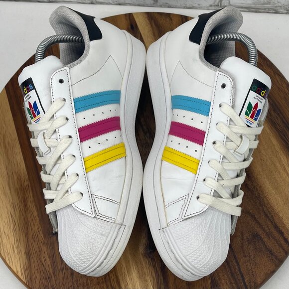 Adidas Superstar Trifoil FU9521 Mens 8.5 Cloud White Shell Toe Shoes - Picture 10 of 15